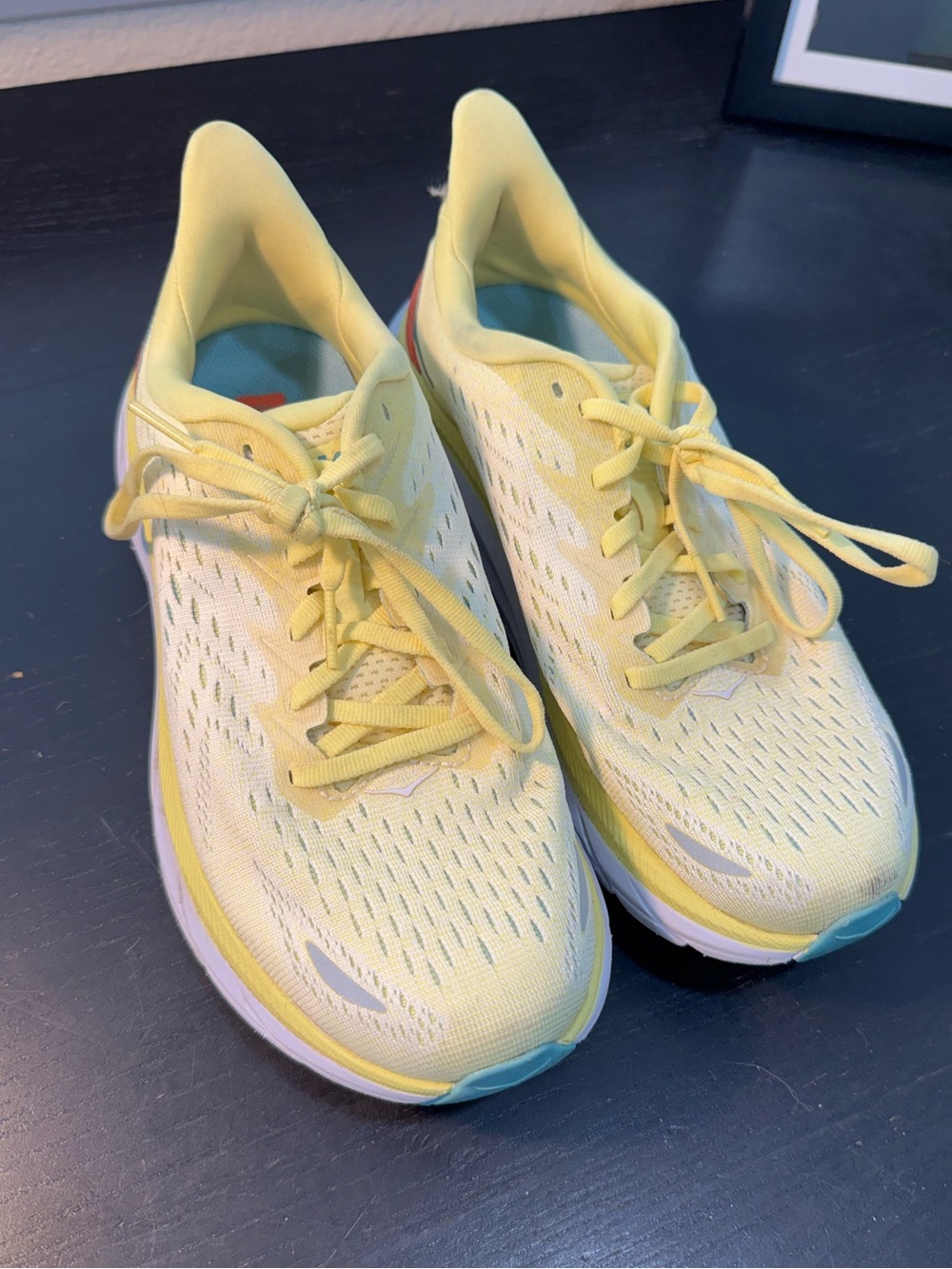 Hoka Women's Sneakers in Yellow and Teal